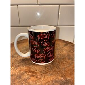 Motley Crue Black Ceramic Coffee Mug 11oz Red Logo Rock‎ Band Music Gift